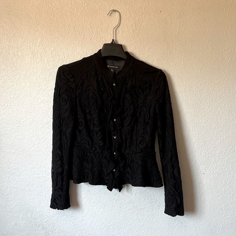 INC International Concepts-Peplum Blazer-Black-Size Small
